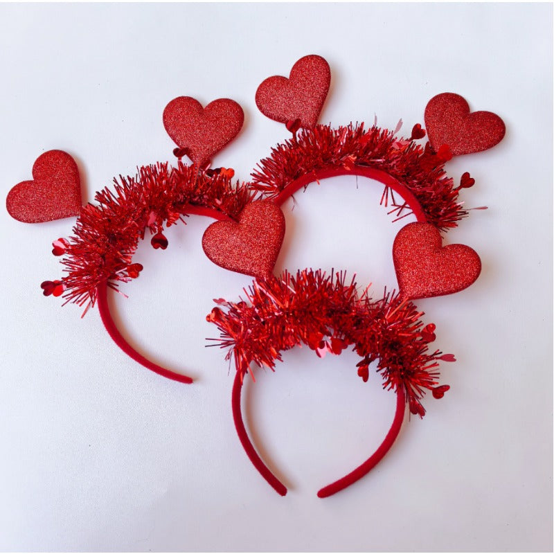 Wholesale Valentine's Day Love Red Love Wedding Festival Party Atmosphere Dress Up Headband